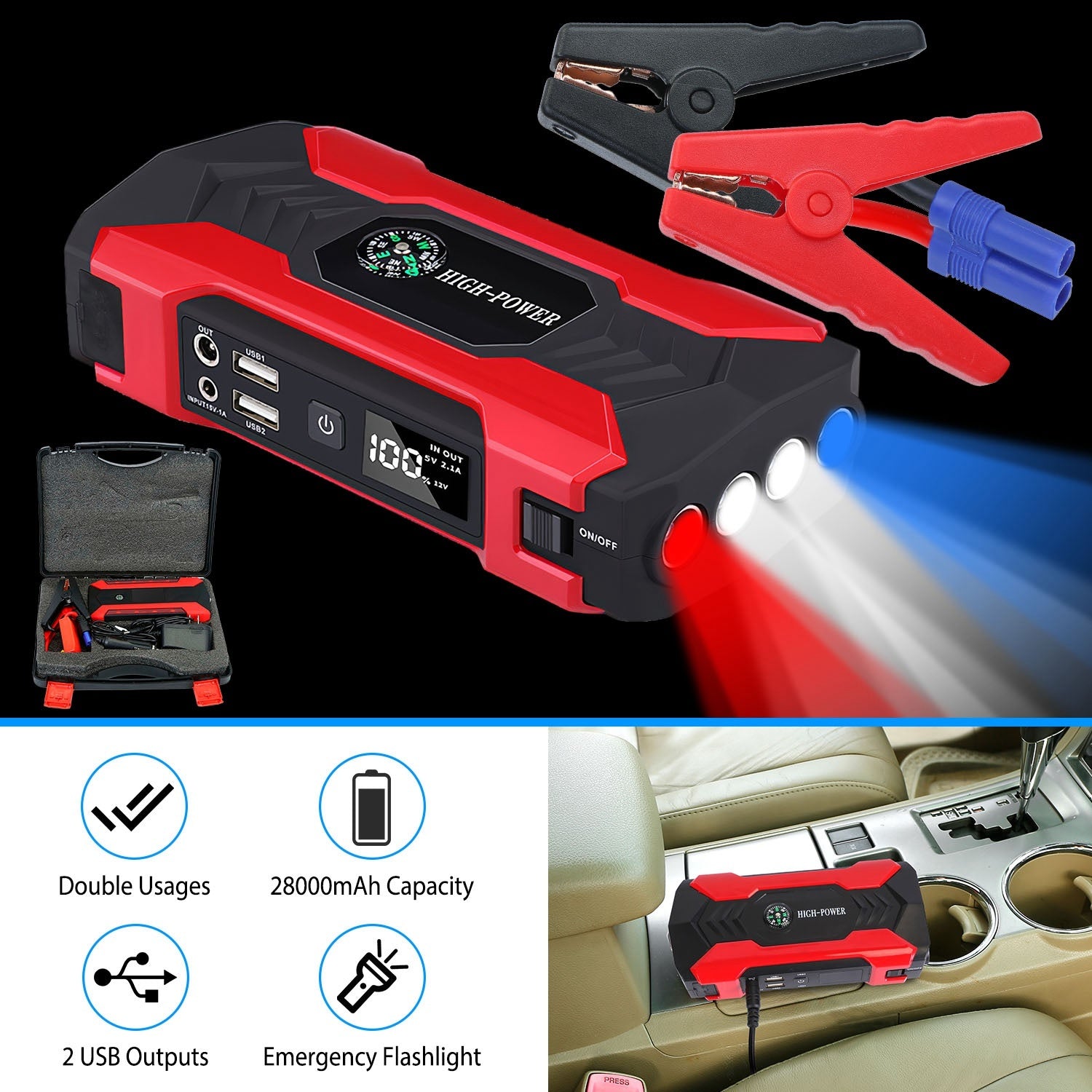Car Jump Starter Booster 800A
