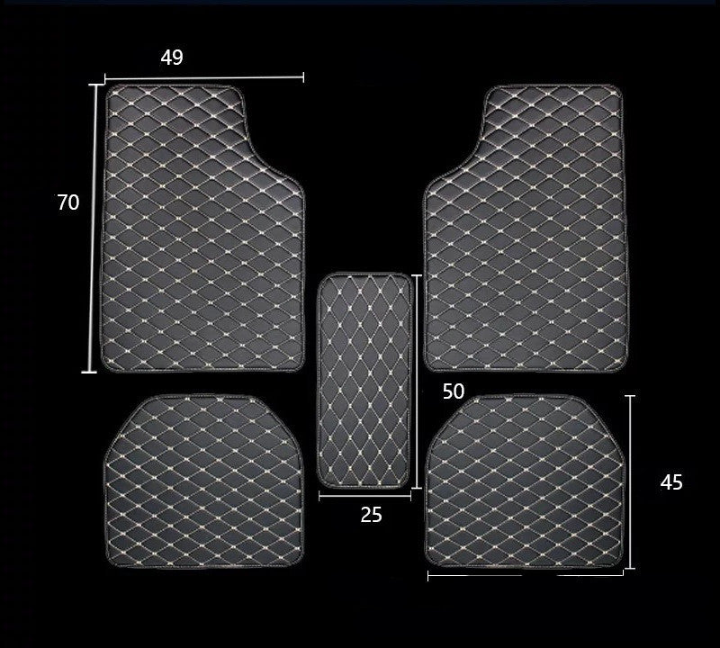 Rudder Foot Pad Leather Quilted Embroidered Full Surround