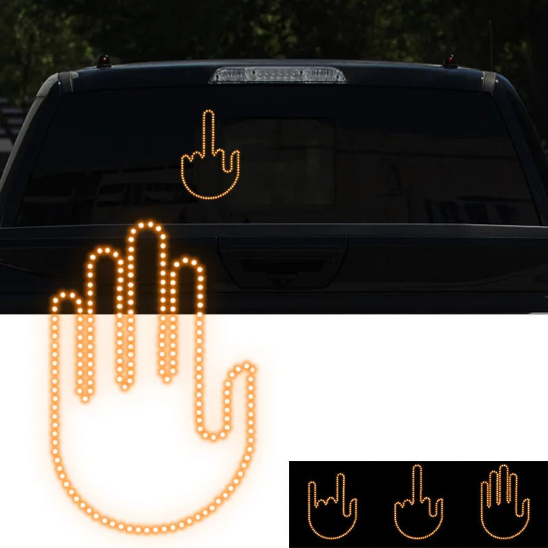 Illuminated Gesture Car Finger Light