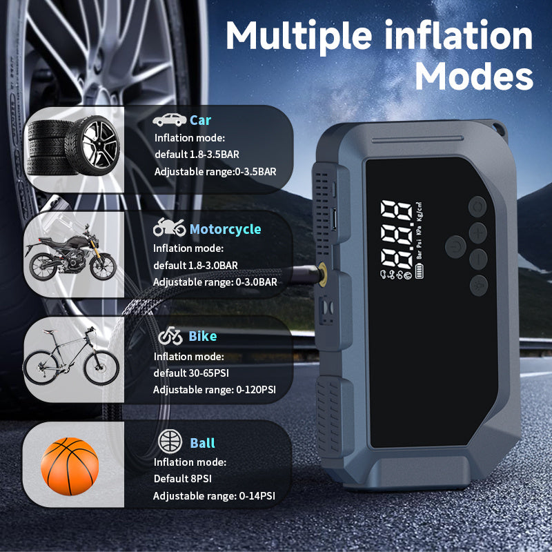 Car Battery Starter With Air Compressor 12V Car Battery